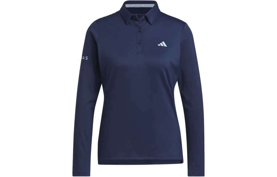 Adidas Adidas AEROREADY Polo Shirts Women's College Navy Polo Collar Moderate Straight Fit