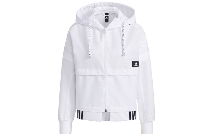 Adidas Adidas Jackets Women's White Hooded Moderate Other