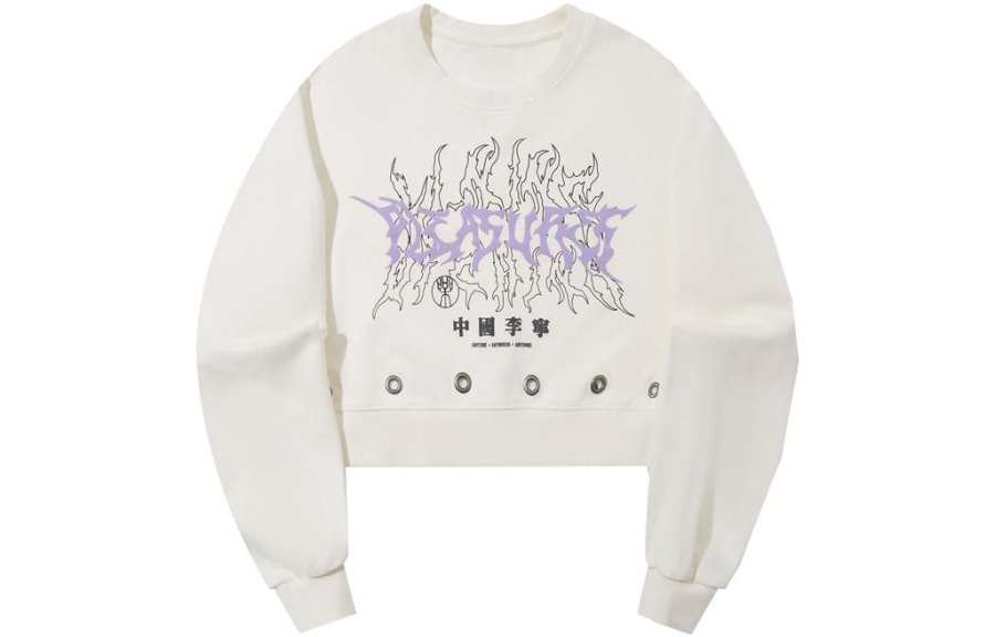 Li-Ning Li Ning x PLEASURES Sweatshirt Women's Ivory