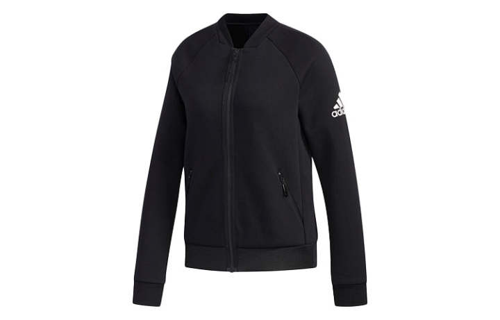 Adidas Adidas Jackets Women's Black Baseball Collar Moderate Pilot