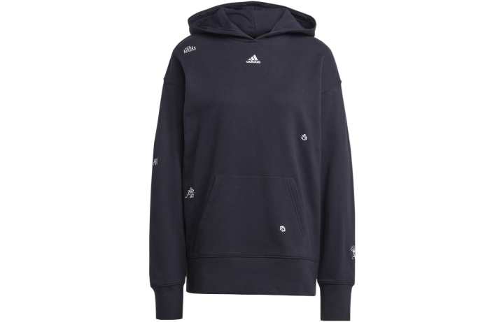 Adidas Adidas Sweatshirts Women's Black Hooded Moderate Regular