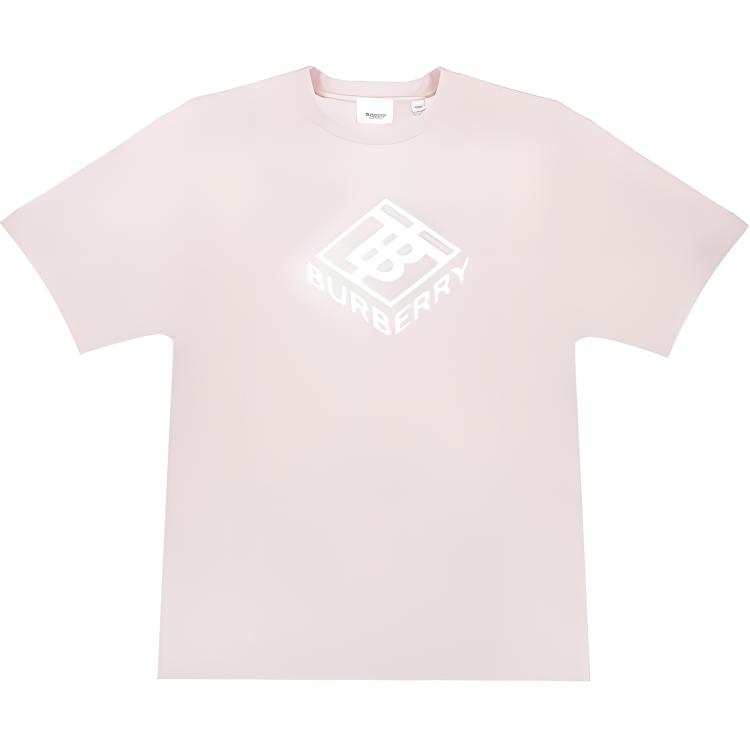 Burberry T Shirts Women's Pink Crew Neck Moderate
