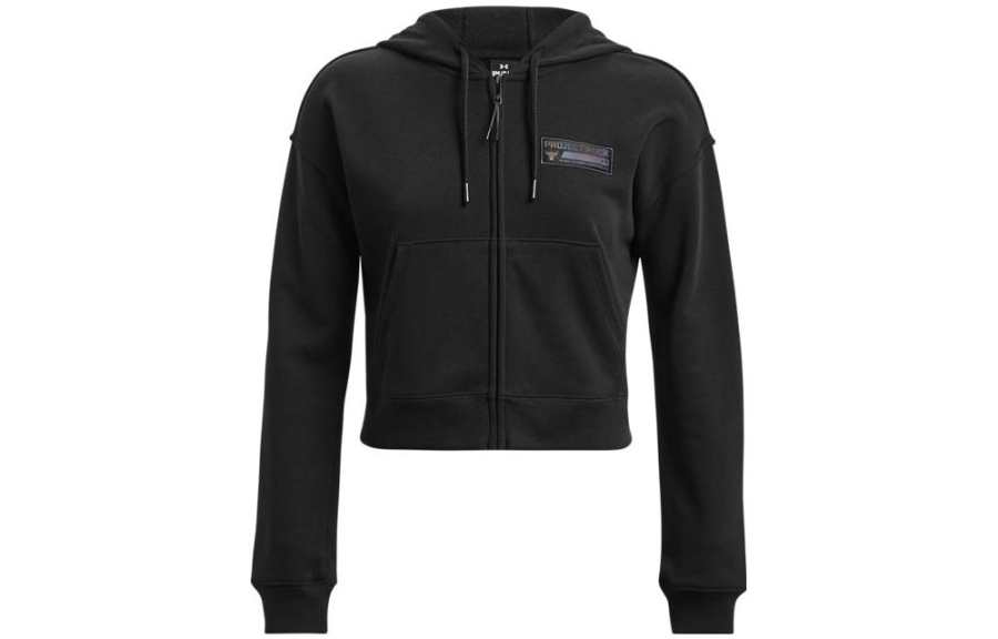 Under Armour Johnson Sweatshirts Women's Black Hooded Moderate Cardigan