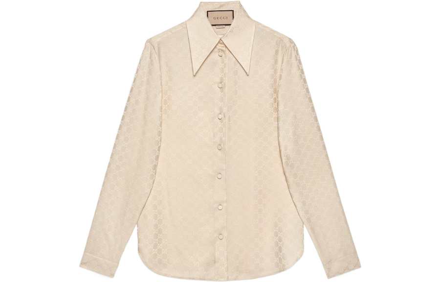 GUCCI Gg Supreme-jacquard silk shirt