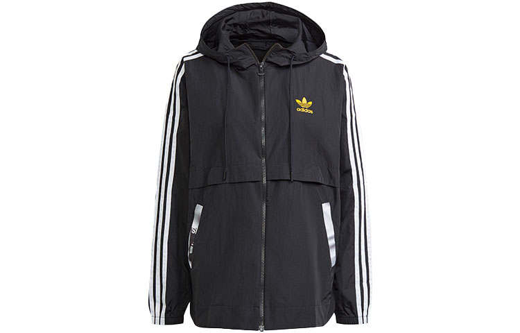 Adidas Originals Trefoil Jackets Women's Black Hooded Moderate Other