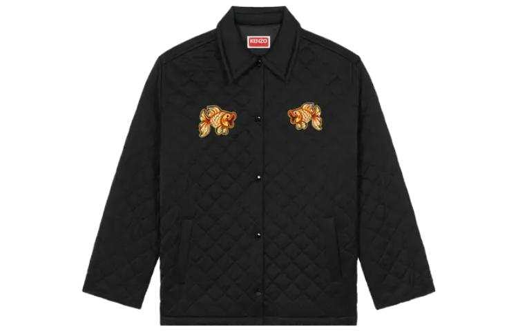 KENZO Jackets Women's Black Lapel Moderate Other