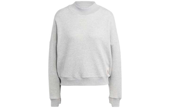 Adidas Adidas Lounge Sweatshirts Women's Gray Crew Neck Moderate Regular