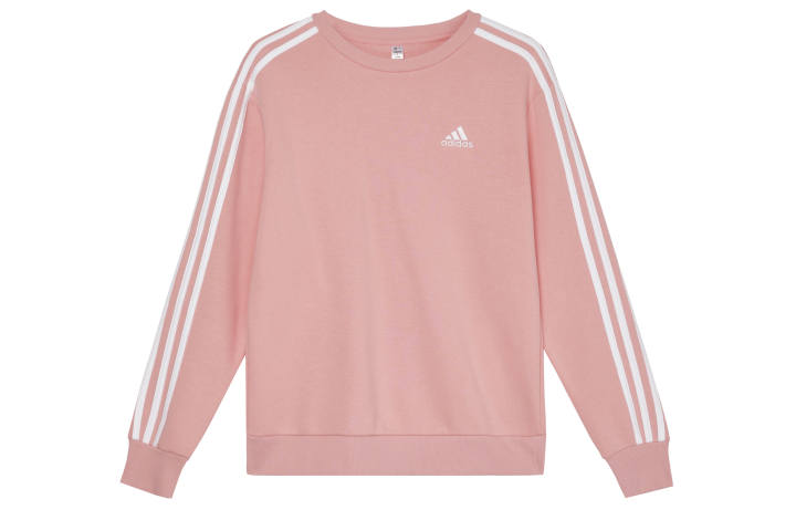 Adidas Adidas 3 Stripes Side 3 Pack Striped Logo Vintage Fleece Lined Thick Casual Crew Neck Long Sleeved Sweatshirt Women's