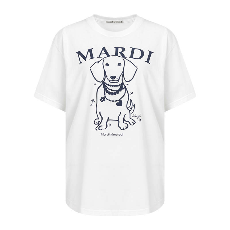 MARDI MERCREDI Pearl Puppy T Shirt Women's