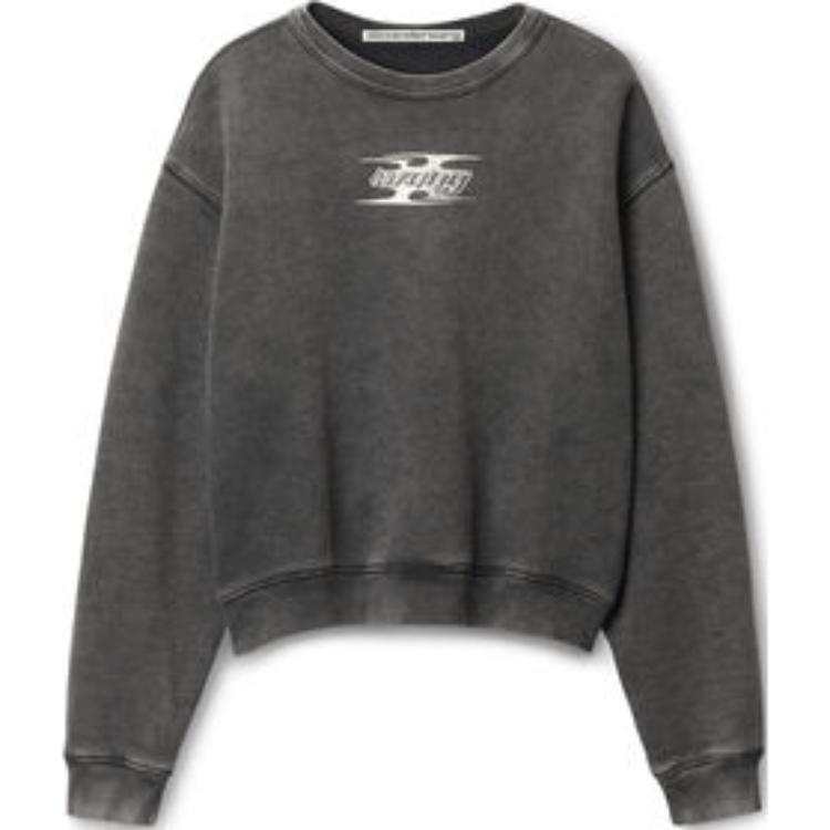 Alexander Wang T By Alexander Wang Blade Logo Crewneck Washed Cedar