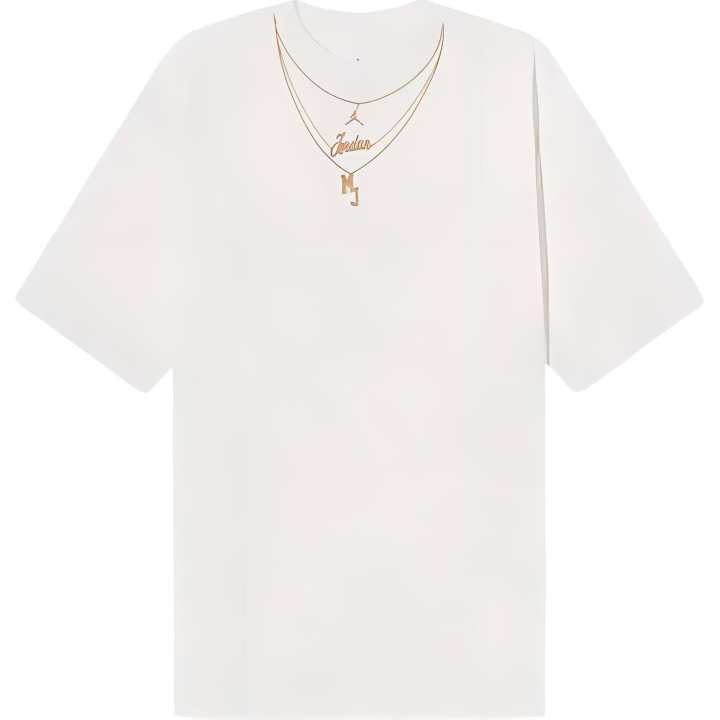 Jordan Jordan T Shirts Women's White Crew Neck Moderate Straight Fit