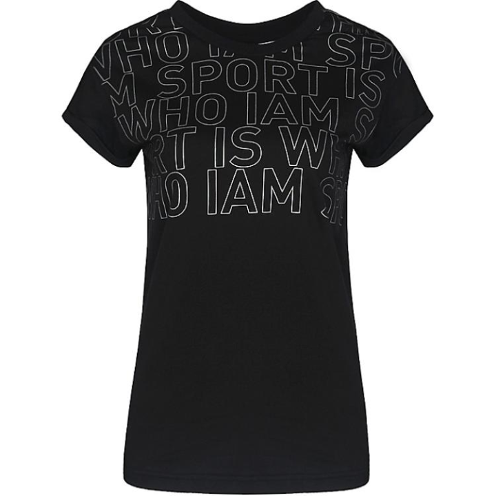 Adidas Adidas T Shirts Women's Black Crew Neck Moderate