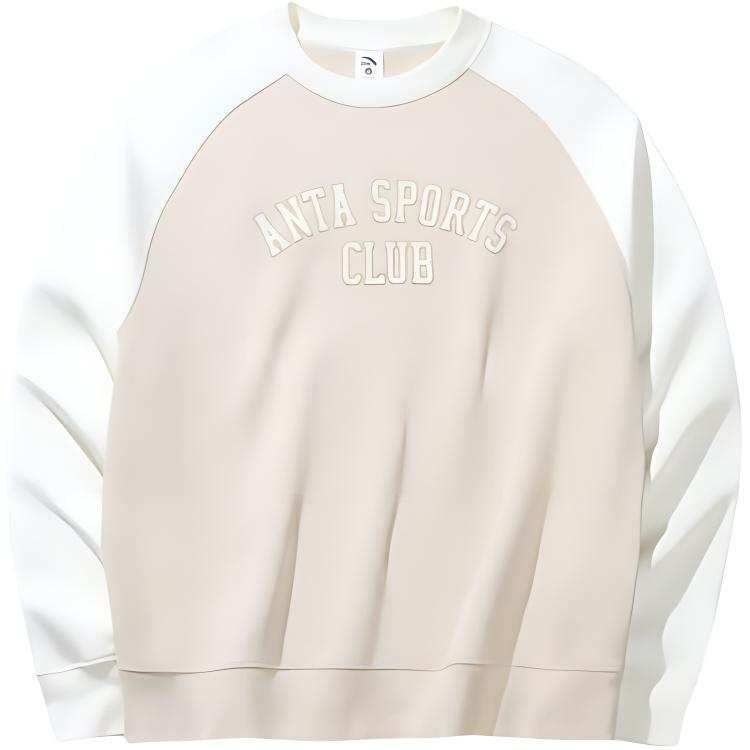 Anta Women's Training Collection, Sports Fleece Lined Thermal Breathable Sweatshirt Women's Powder Pink/Ivory White