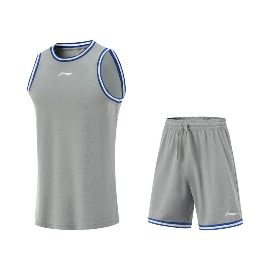Li-Ning Li Ning Professional Basketball Collection Basketball Suit Men's Ultimate Gray