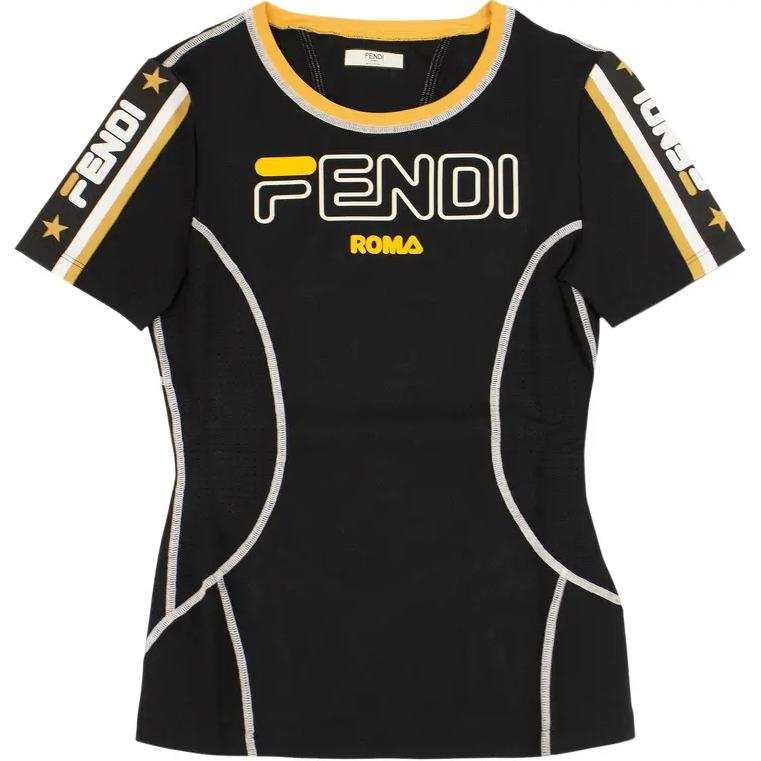 FENDI X Fila Mania Logo Fitness Tee 'Black'
