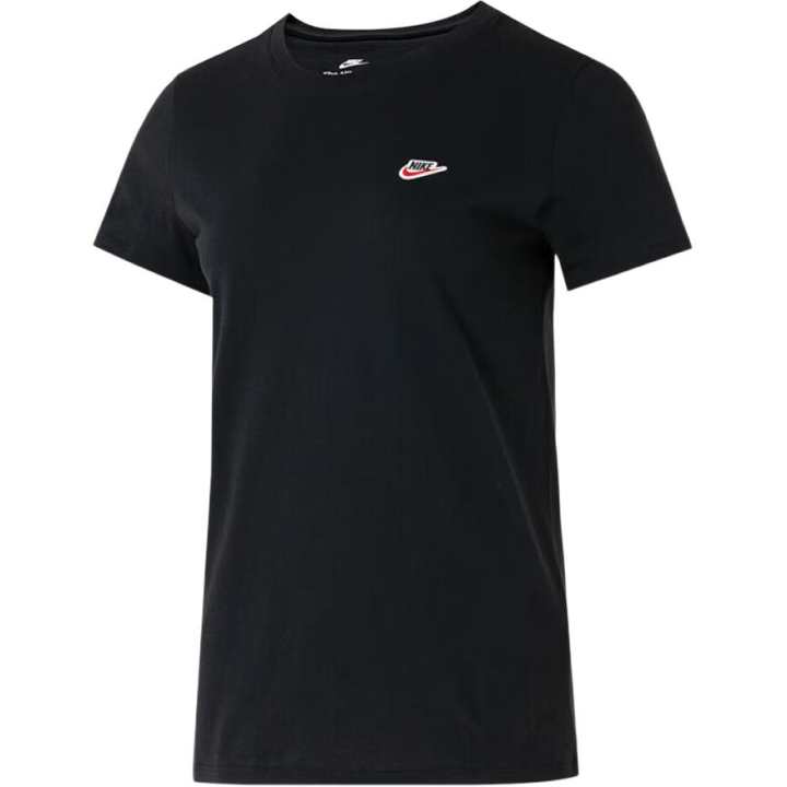 Nike Nike T Shirts Women's Black Crew Neck Moderate Straight Fit
