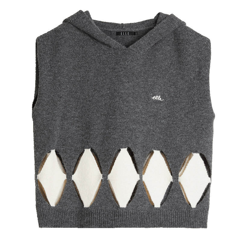 ELLE Knitwear Women's Medium Gray