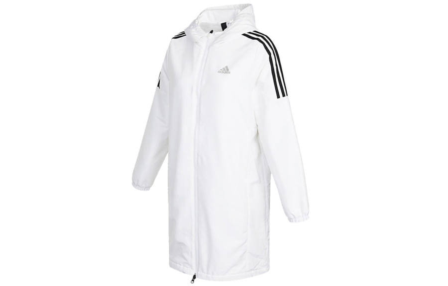 Adidas Adidas Jackets Women's White Hooded Thickened Other