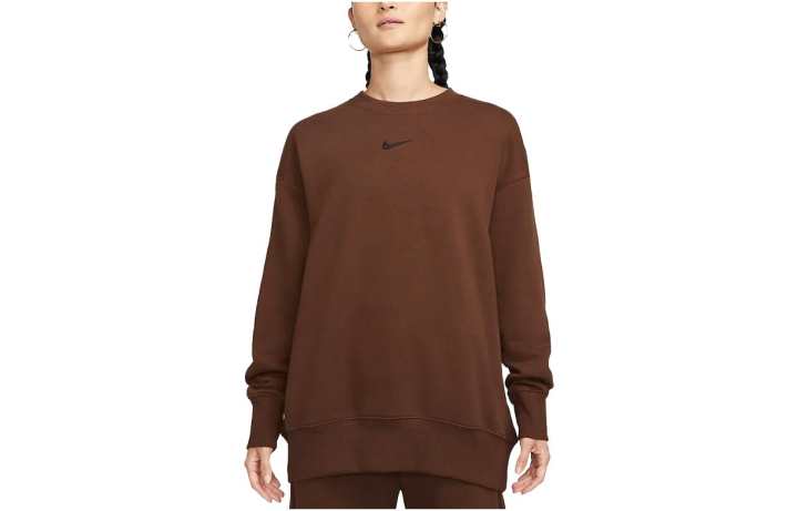 Nike Nike Sweatshirts Women's Brown Crew Neck Moderate Regular
