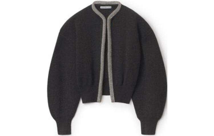 Alexander Wang Women's Crystal Trim Cardigan Charcoal
