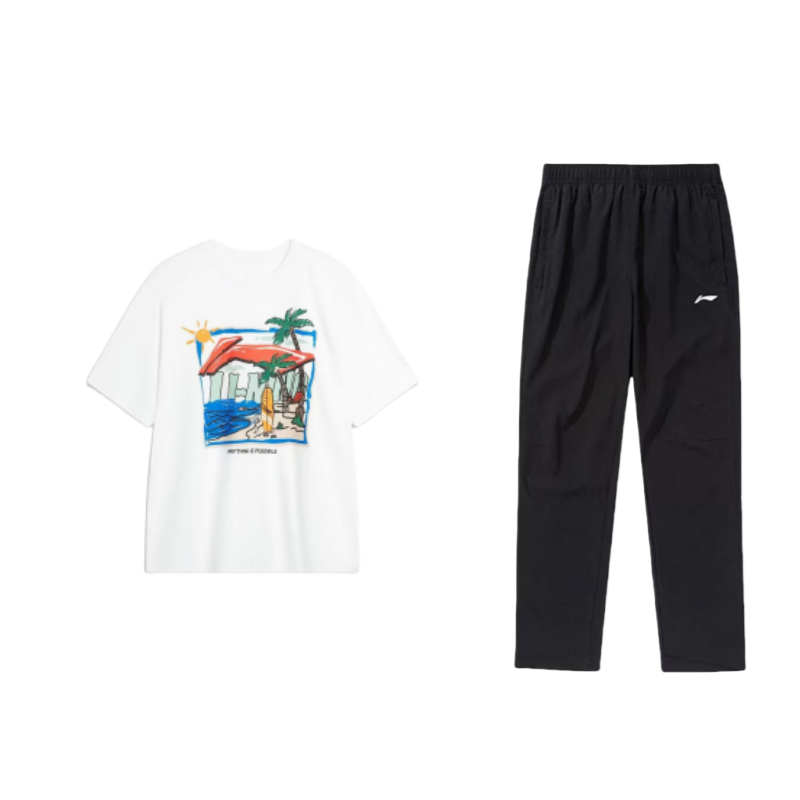 Li-Ning Li Ning Casual Sportswear Men's Crew Neck Moderate
