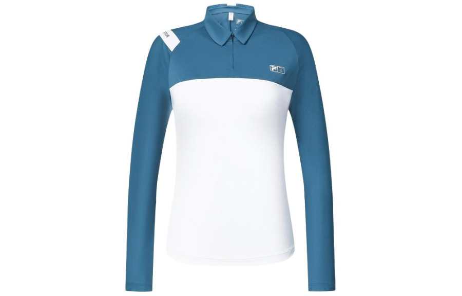 FILA Golf Polo Shirt Women's Logo Blue