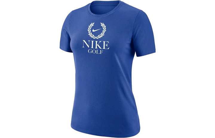 Nike Nike T Shirts Women's Blue Crew Neck Moderate Straight Fit