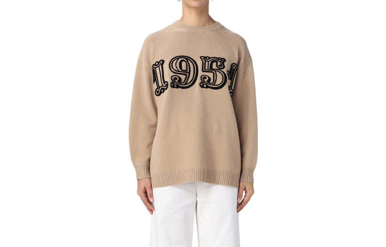 MaxMara Max Mara 1951 Motif Embroidered Roundneck Sweater