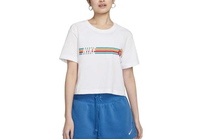 Nike Nike Drop Shoulder Sleeve T Shirt Women's White