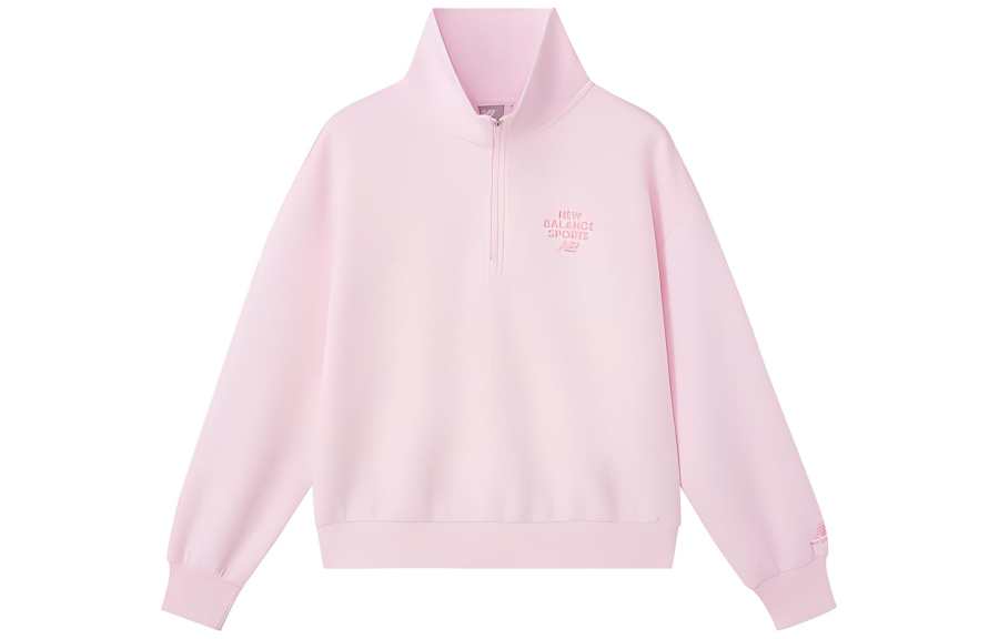 New Balance New Balance Sweatshirts Women's Pink Lapel Moderate Regular