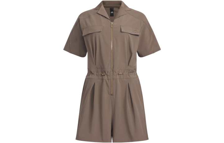 Adidas adidas Future Of Tech Short-Sleeve Jumpsuit Coffee