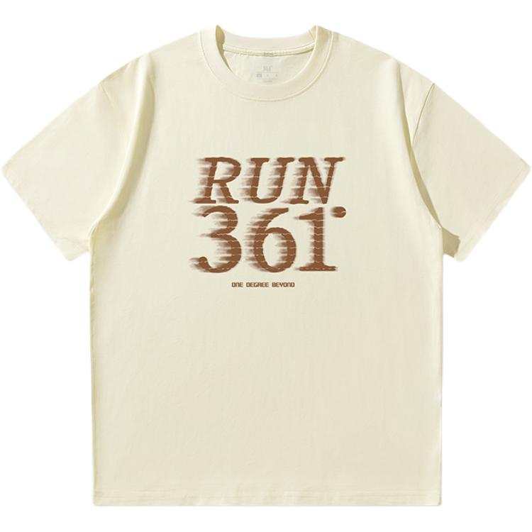 361° T Shirts Men's Apricot Crew Neck Moderate Straight Fit