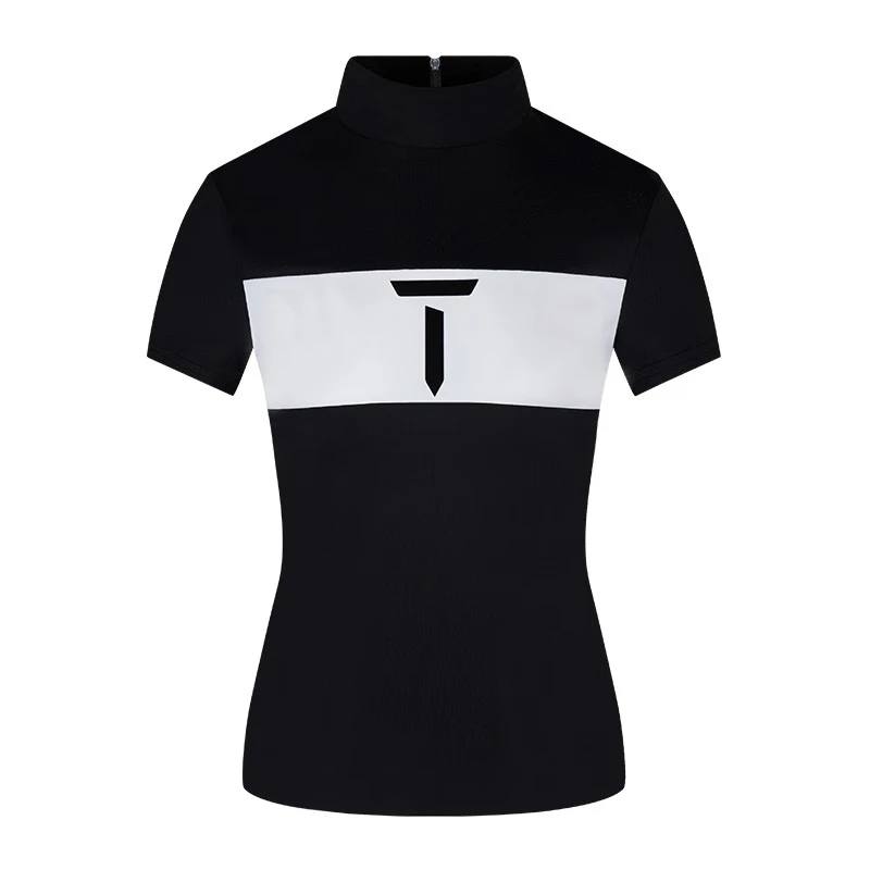 EUROPEAN TOUR T Shirts Women's Half Turtleneck Moderate Nipped In Waist