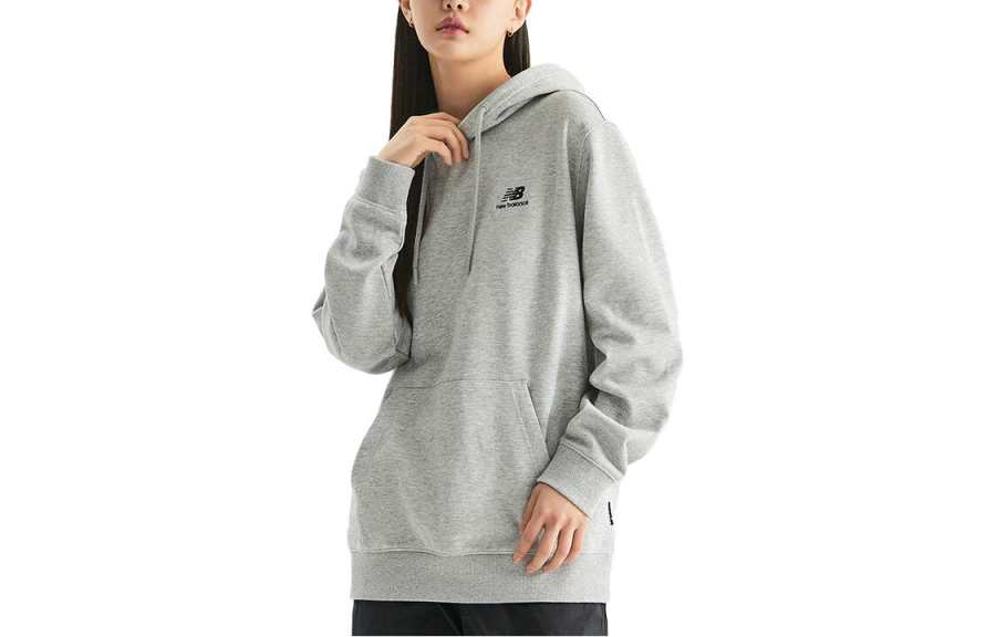 New Balance New Balance Sweatshirts Women's Gray Hooded Moderate Regular