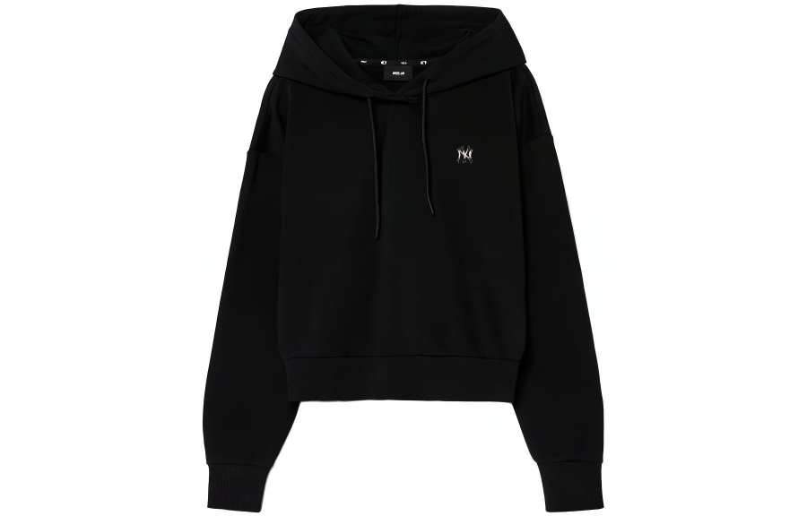 MLB New York Yankees Sweatshirts Women's Black Hooded Moderate Regular
