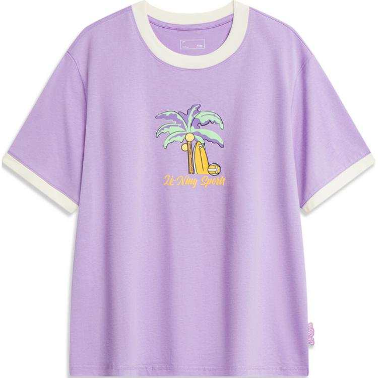 Li-Ning Li Ning Sports Life Collection T Shirt Women's Vero Rose Purple
