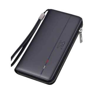 SEPTWOLVES Cow Leather Wallet Men's Black/Coffee