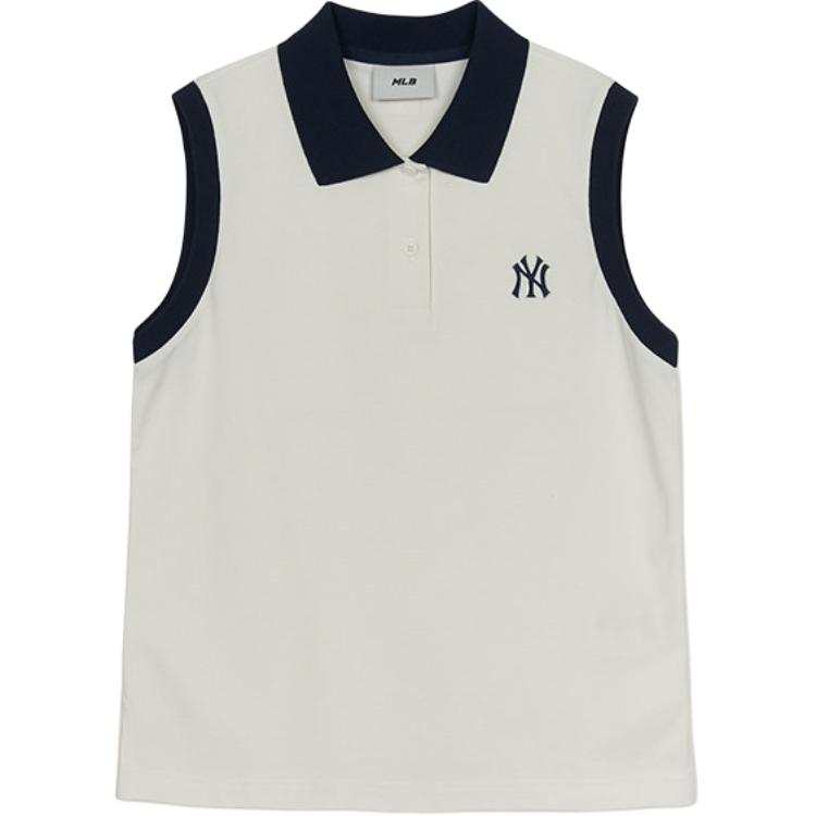 MLB New York Yankees SS25 Polo Shirt Women's Ivory