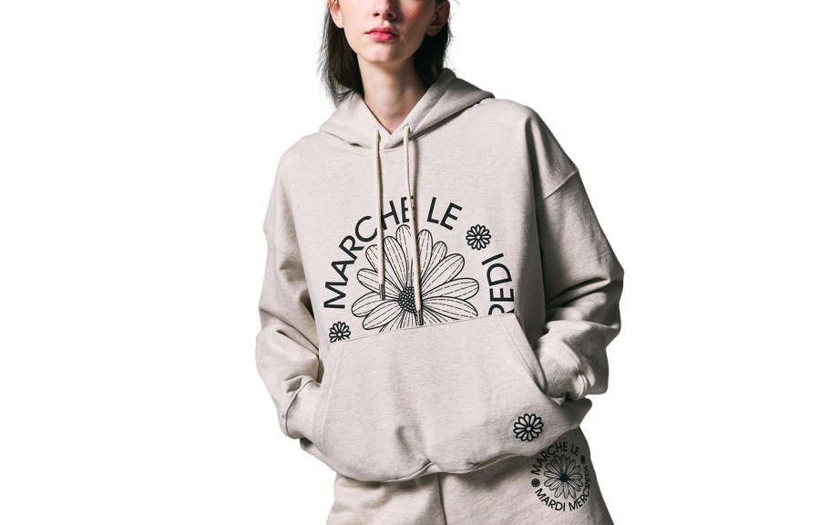 MARDI MERCREDI Mardi Sweatshirt Korean Style Women's