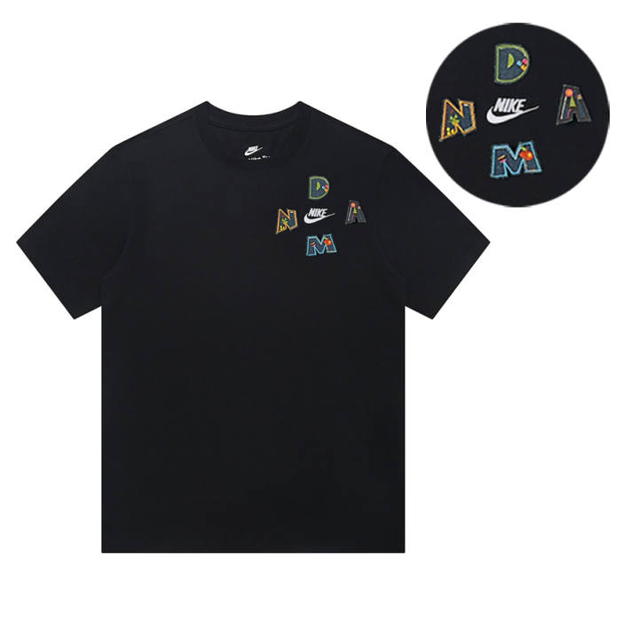 Nike Nike T Shirts Unisex Black Crew Neck Straight Fit