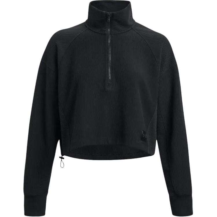 Under Armour Ottoman Sweatshirts Women's Black Stand Collar Thickened Regular