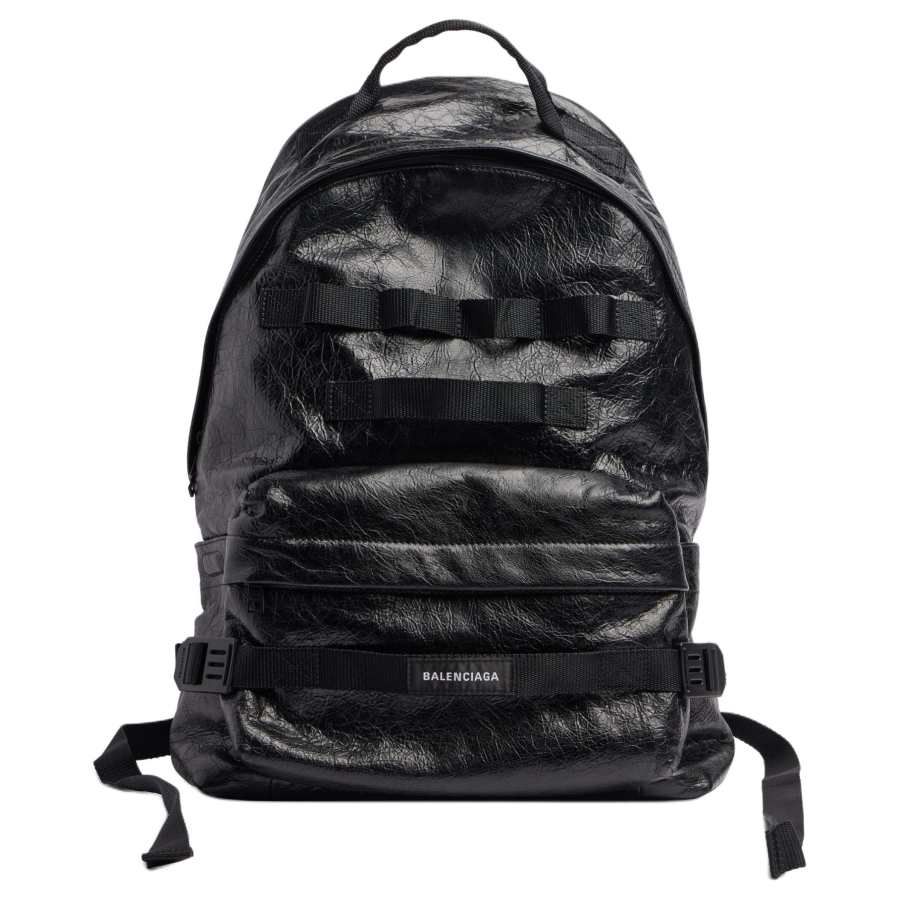 Balenciaga Army Lambskin Backpack Medium Men's Black