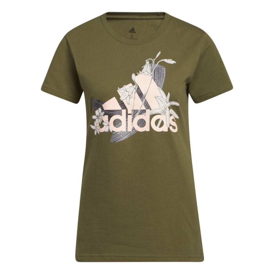 Adidas Adidas T Shirts Women's Green Crew Neck Moderate