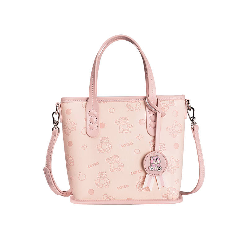 Disney Synthetic Leather Basket Bag Handbag Women's Pink