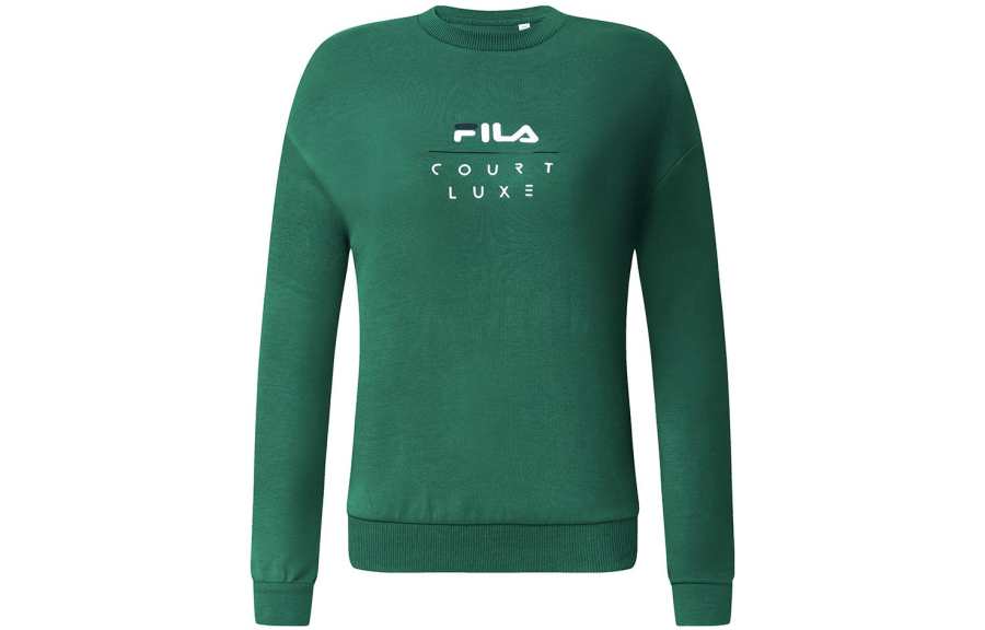 FILA Sweatshirts Women's Jacket Green Crew Neck Moderate Regular