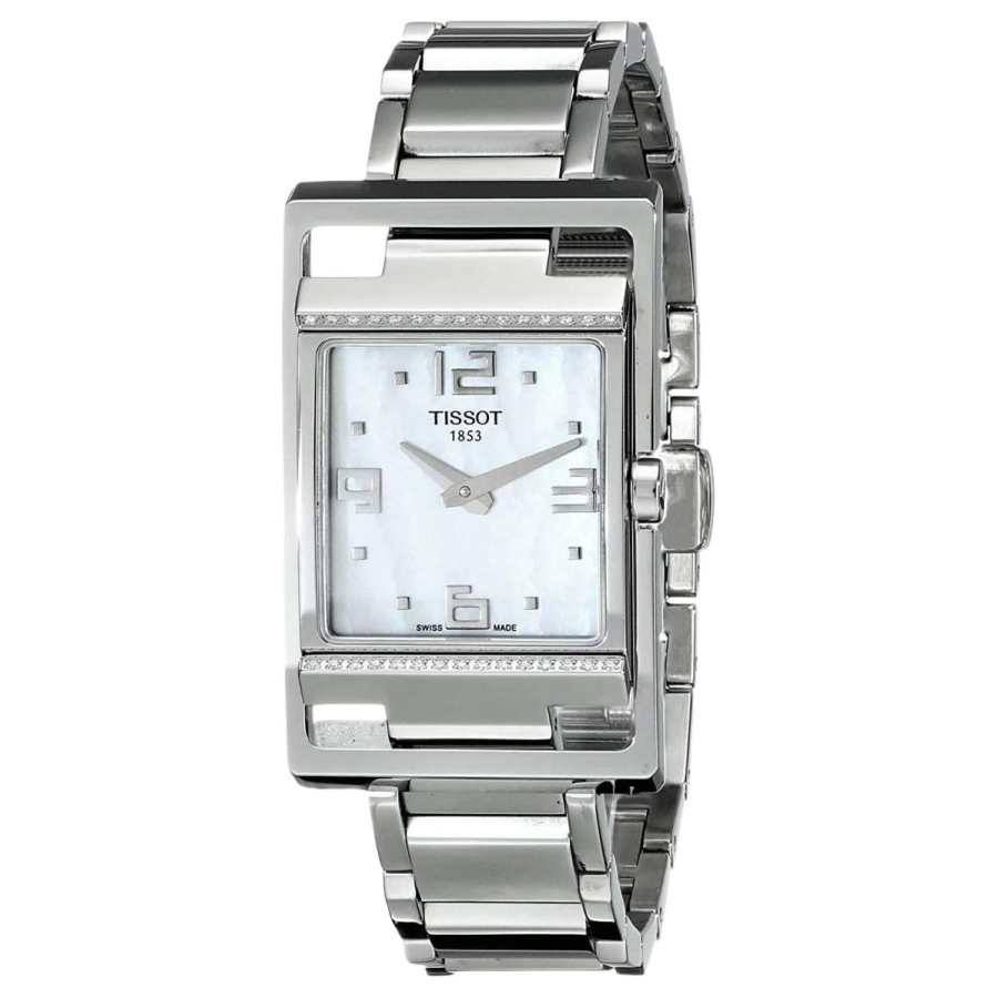 TISSOT T Quartz Movement 30m Waterproof Women's Watch 26mm White Dial Stainless Steel Case