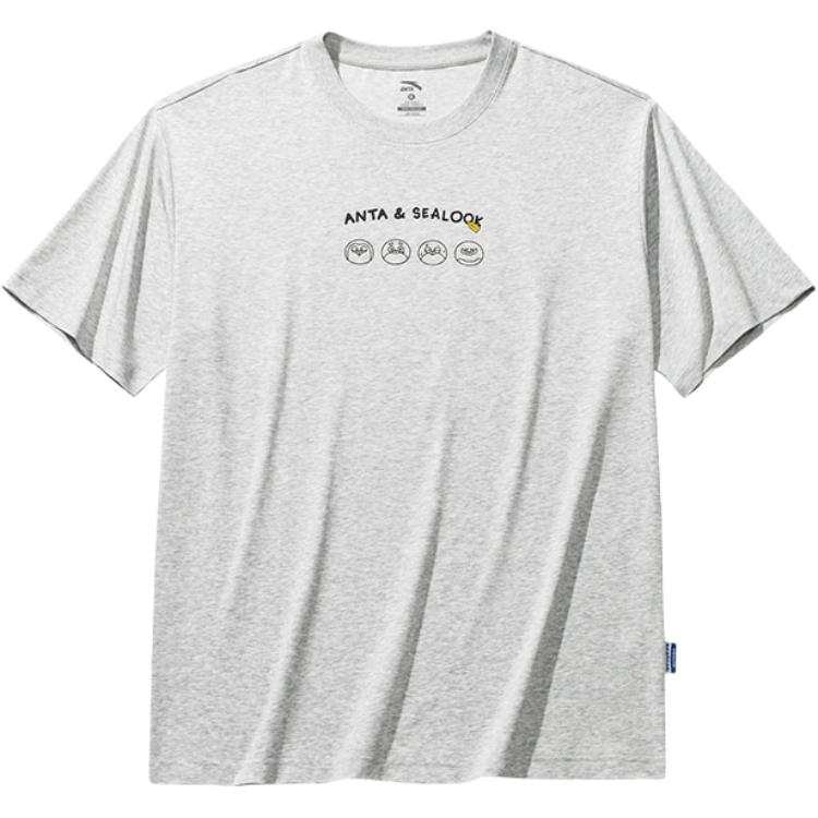 Anta x HAIBAOKANKAN,LIANMINGKUAN Lifestyle Collection Sports Lifestyle Collection T Shirt Unisex Gray Heather Gray