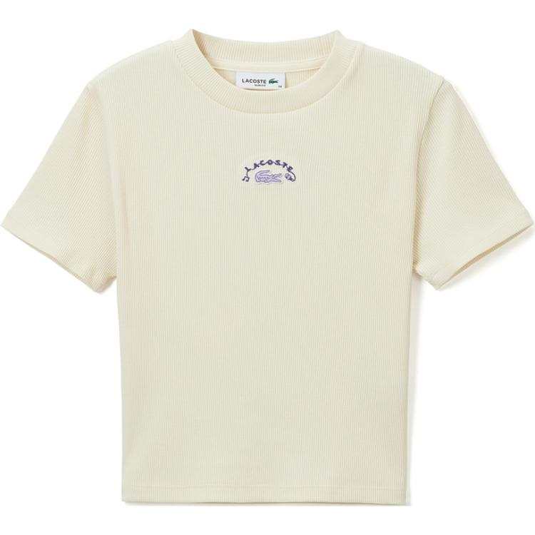 LACOSTE T Shirt Women's Cream White