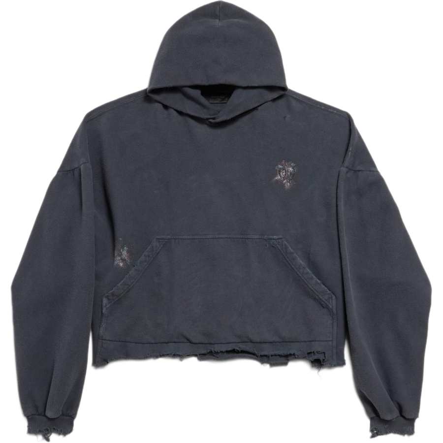 Balenciaga Nail Polish Cropped Hoodie