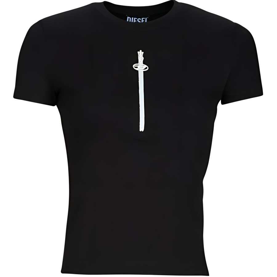 Diesel zip-detail T-shirt